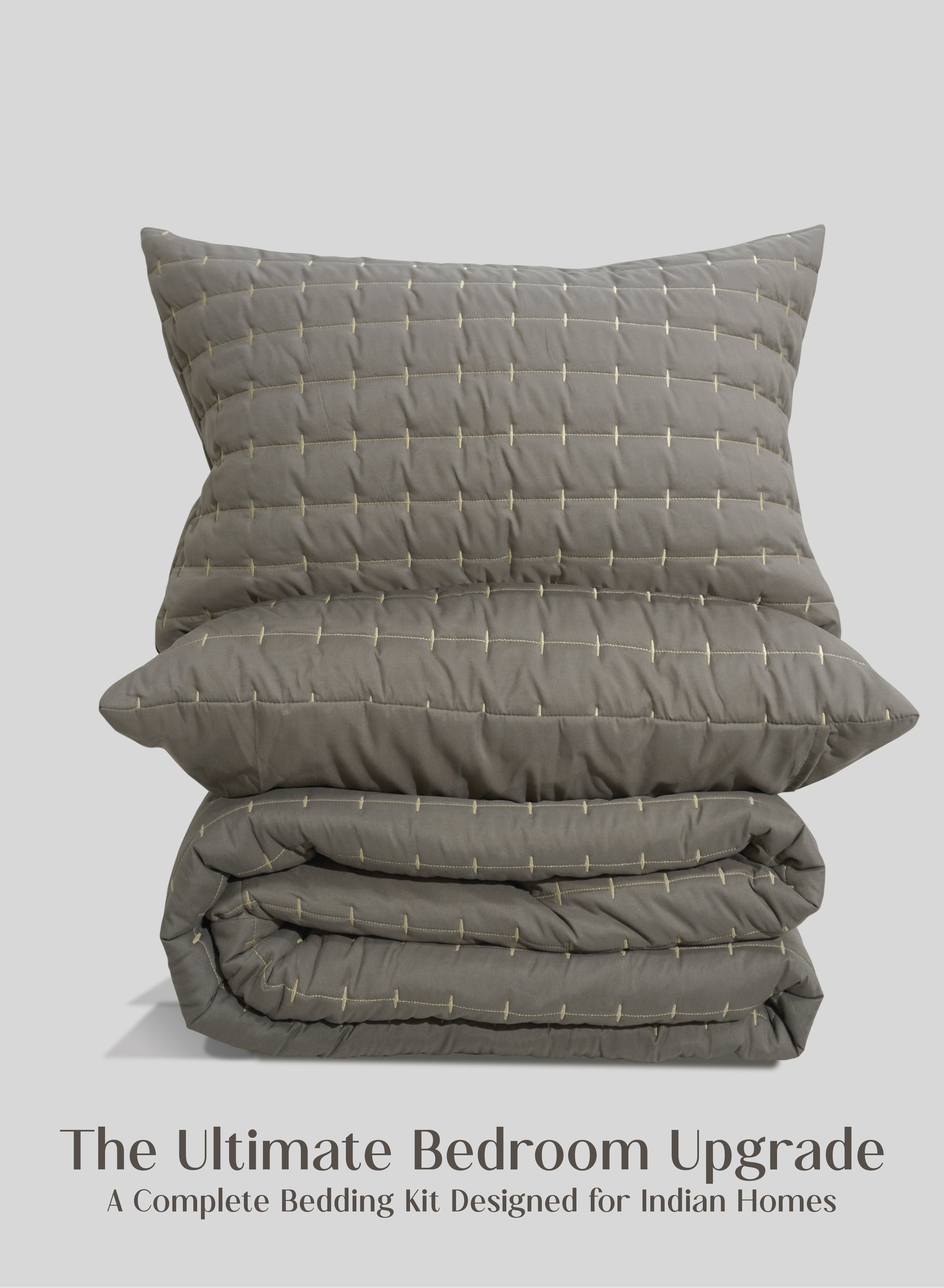 Home Crayons CloudTouch™ 8-Piece Bedding Set | Complete Bedroom Makeover in One Set | Smoked Coffee