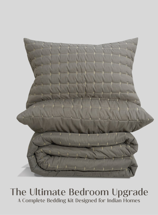 Home Crayons CloudTouch™ 8-Piece Bedding Set | Complete Bedroom Makeover in One Set | Smoked Coffee