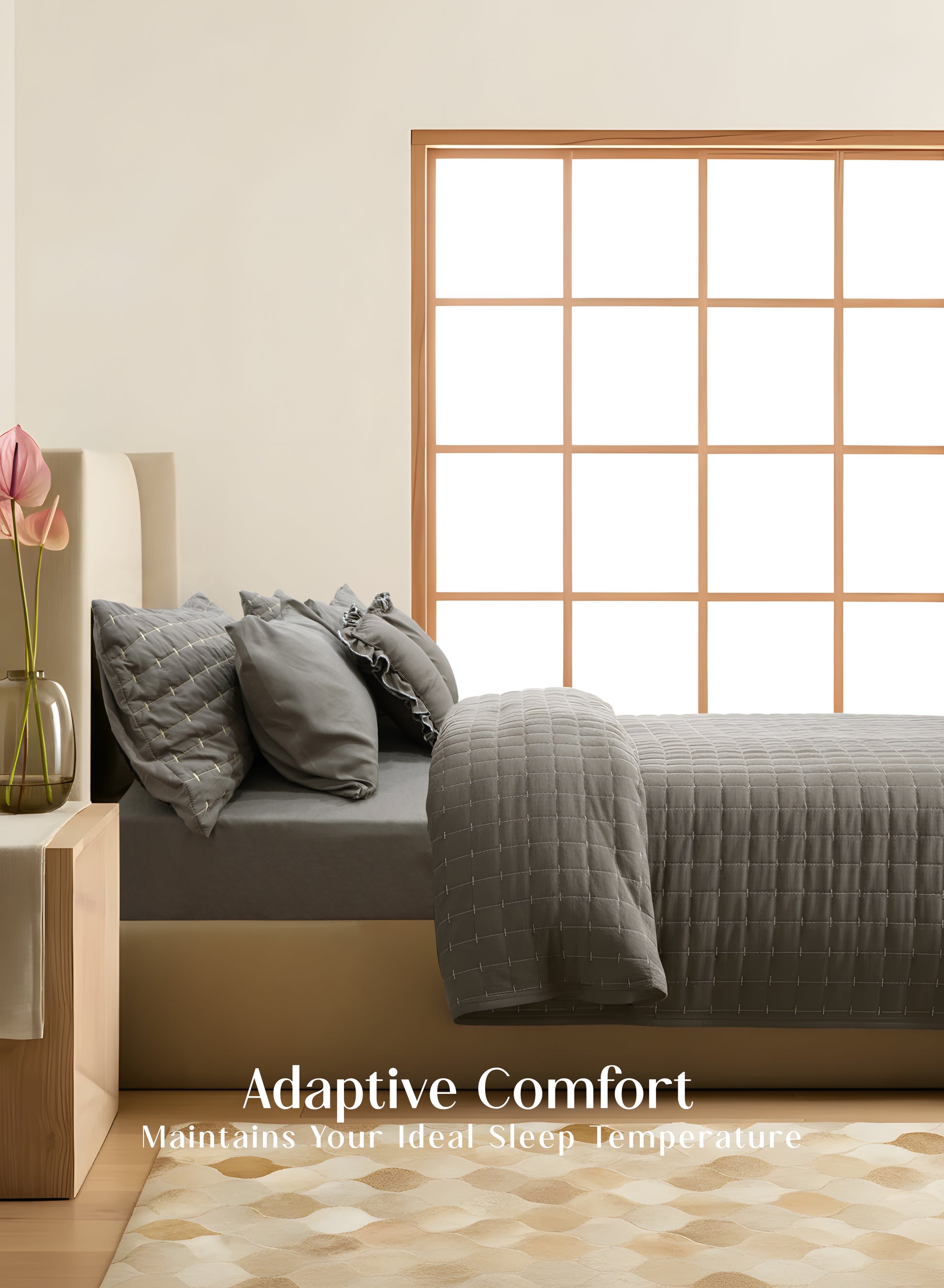 Home Crayons CloudTouch™ 8-Piece Bedding Set | Complete Bedroom Makeover in One Set | Smoked Coffee