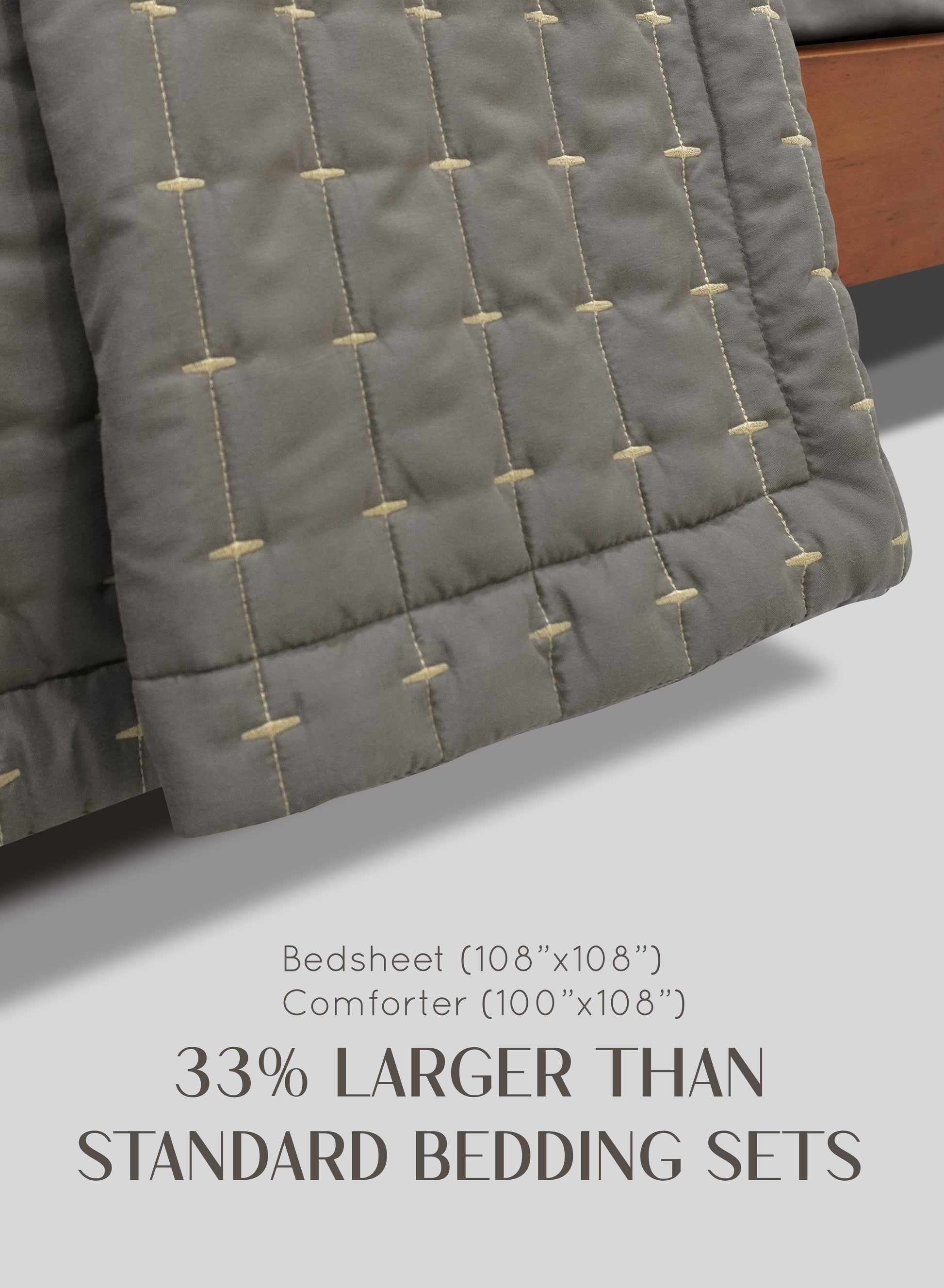 Home Crayons CloudTouch™ 8-Piece Bedding Set | Complete Bedroom Makeover in One Set | Smoked Coffee