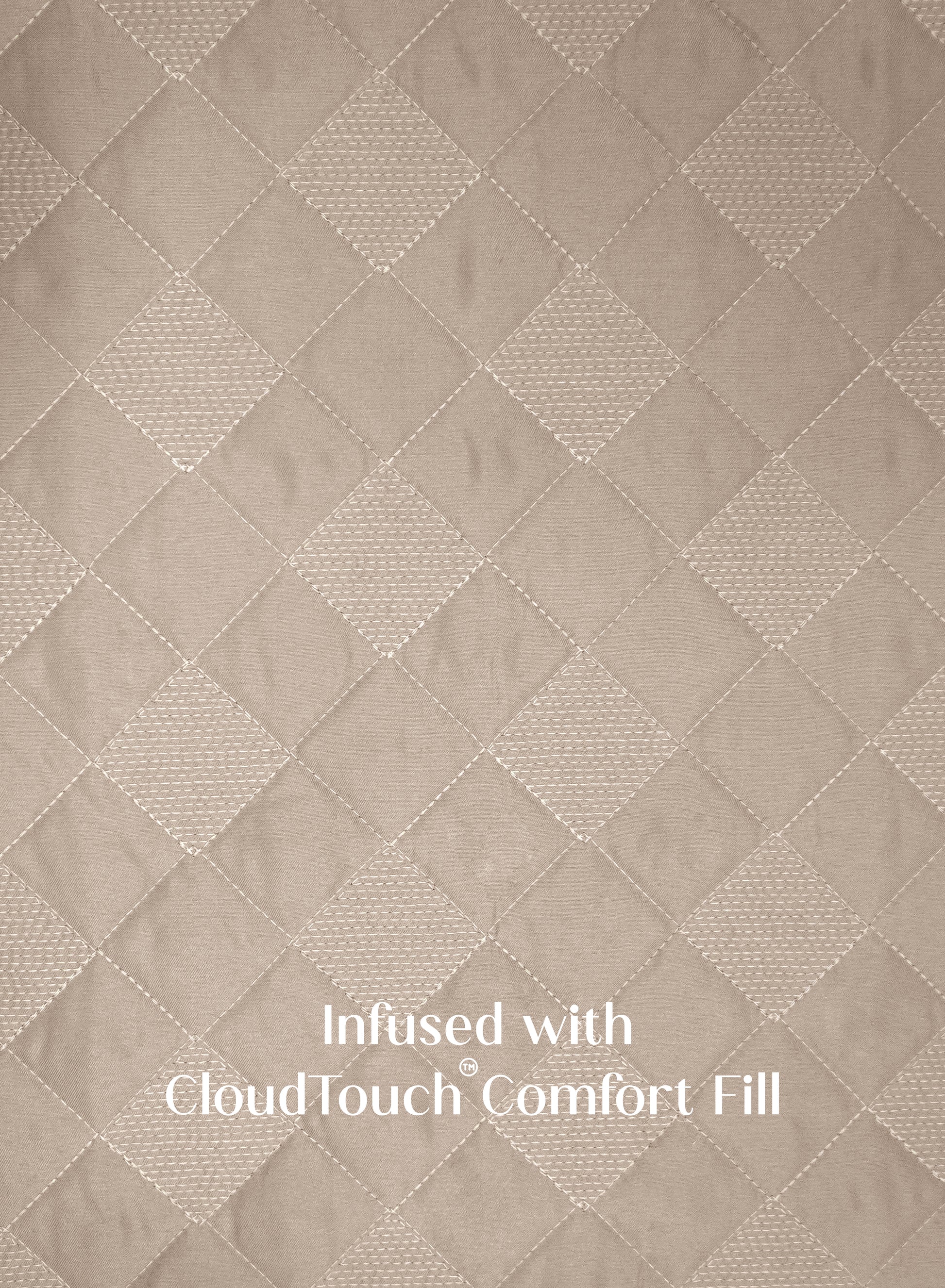 Home Crayons CloudTouch™ AC Comforter Set | 33% Oversized | Includes 2 Pillow Covers & 2 Cushion Covers | Oatmeal