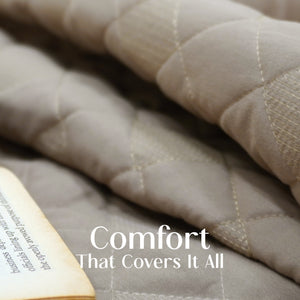 Home Crayons CloudTouch™ AC Comforter Set | 33% Oversized | Includes 2 Pillow Covers & 2 Cushion Covers | Oatmeal