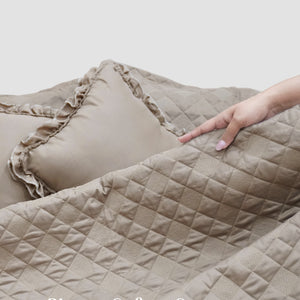 Home Crayons CloudTouch™ AC Comforter Set | 33% Oversized | Includes 2 Pillow Covers & 2 Cushion Covers | Oatmeal