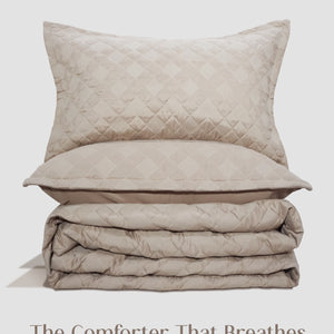 Home Crayons CloudTouch™ AC Comforter Set | 33% Oversized | Includes 2 Pillow Covers & 2 Cushion Covers | Oatmeal