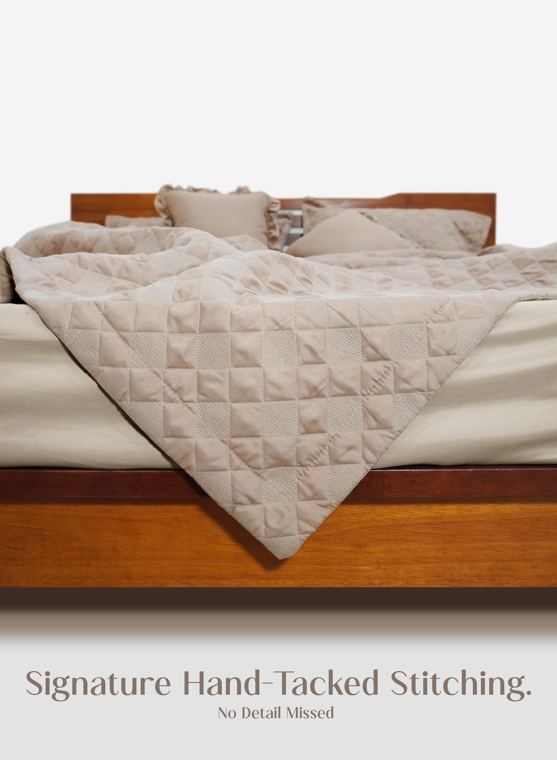Home Crayons CloudTouch™ AC Comforter Set | 33% Oversized | Includes 2 Pillow Covers & 2 Cushion Covers | Oatmeal