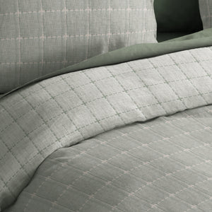 Mac Pure Cotton Quilted AC Blanket With 2 Pillow Covers | California King Size | Sage Green