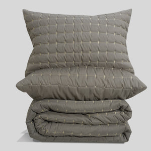 Home Crayons CloudTouch™ Comforter Set | All-Season | 33% Oversized | Includes 2 Pillow Covers & 2 Cushion Covers | Smoked Coffee