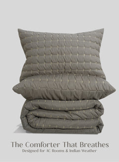 Home Crayons CloudTouch™ Comforter Set | All-Season | 33% Oversized | Includes 2 Pillow Covers & 2 Cushion Covers | Smoked Coffee