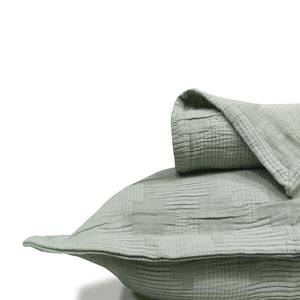 Cambric Pure Cotton AC Blanket With 2 Pillow Covers | California King Size | Sage Green