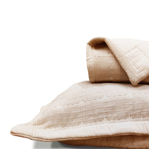 Mac Pure Cotton Quilted AC Blanket With 2 Pillow Covers | California King Size | Beige