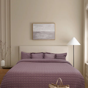 Home Crayons CloudTouch™ Comforter Set | All-Season | 33% Oversized | Includes 2 Pillow Covers & 2 Cushion Covers | Mulberry