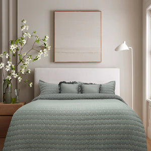 Home Crayons CloudTouch™ Comforter Set | All-Season | 33% Oversized | Includes 2 Pillow Covers & 2 Cushion Covers | Pale Pistachio
