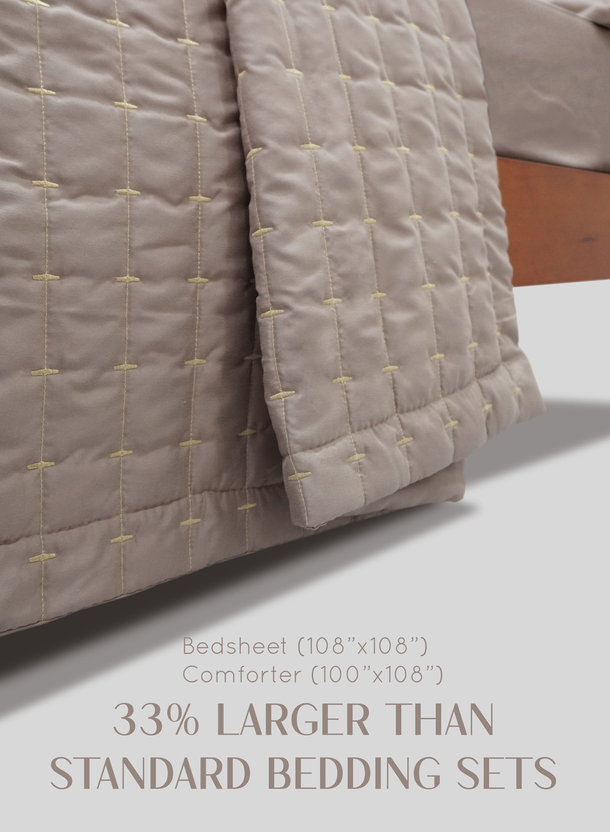 Home Crayons CloudTouch™ 8-Piece Bedding Set | Complete Bedroom Makeover in One Set | Latte Crème