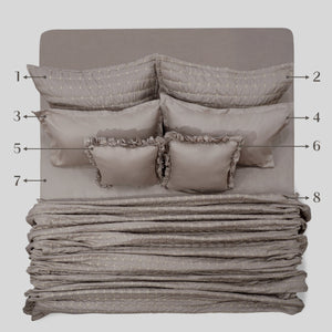 Home Crayons CloudTouch™ 8-Piece Bedding Set | Complete Bedroom Makeover in One Set | Latte Crème