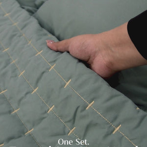 Home Crayons CloudTouch™ 5-Piece AC Comforter Set | 33% Oversized | Includes 2 Pillow & 2 Cushion Covers | Sage Green