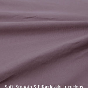 Home Crayons LuxeSoft™ Double Bedsheet Set | Oversized King | Includes 2 Pillow Covers & 2 Cushion Covers | Mulberry