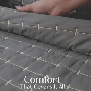 Home Crayons CloudTouch™ 8-Piece Bedding Set | Complete Bedroom Makeover in One Set | Pebble Gray