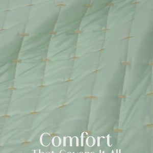 Home Crayons CloudTouch™ Comforter Set | All-Season | 33% Oversized | Includes 2 Pillow Covers & 2 Cushion Covers | Matcha Milk