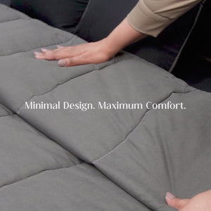 Home Crayons Cocoon AC Comforter Set | 5-Piece Designer Bed Set for Modern Homes | Moonstone Gray