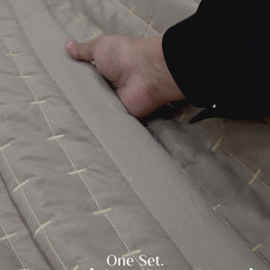 Home Crayons CloudTouch™ 5-Piece AC Comforter Set | 33% Oversized | Includes 2 Pillow & 2 Cushion Covers | Latte Crème