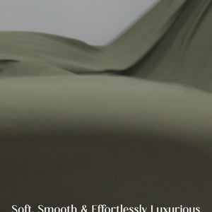 Home Crayons LuxeSoft™ Double Bedsheet Set | Oversized King | Includes 2 Pillow Covers & 2 Cushion Covers | Olive Grove