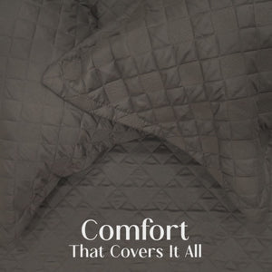 Home Crayons CloudTouch™ Comforter Set | All-Season | 33% Oversized | Includes 2 Pillow Covers & 2 Cushion Covers | Espresso Earth