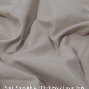 Home Crayons LuxeSoft™ Double Bedsheet Set | Oversized King | Includes 2 Pillow Covers & 2 Cushion Covers | Latte Crème