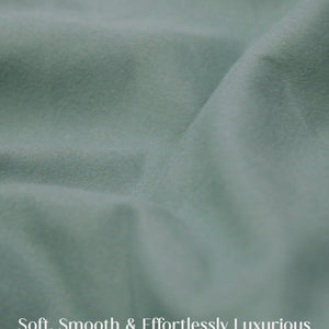 Home Crayons LuxeSoft™ Bedsheet Double Set | Oversized King | Includes 2 Pillow Covers & 2 Cushion Covers | Sage Green