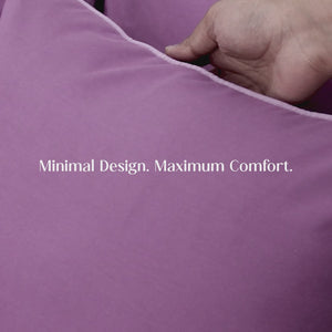 Home Crayons LuxeFit™ Fitted Bedsheet Set | Perfect Fit for Queen & King Mattresses | Matte Plum