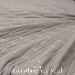 Home Crayons CloudTouch™ 8-Piece Bedding Set | Complete Bedroom Makeover in One Set | Latte Crème