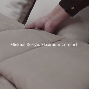 Home Crayons Cocoon AC Comforter Set | 5-Piece Designer Bed Set for Modern Homes | Earthy Beige