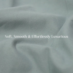 Home Crayons LuxeSoft™ Bedsheet Double Set | Oversized King | Includes 2 Pillow Covers & 2 Cushion Covers | Sage Blue