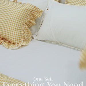 Crayonic™ 5-Piece AC Comforter Set | Signature Designer Comforter Set | Sunlit Gingham