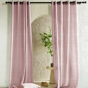 Amore Plain Sheer Curtains | Airy Elegance & Soft Light Filter | Deep Blush | Set of 2 | Fully Customizable