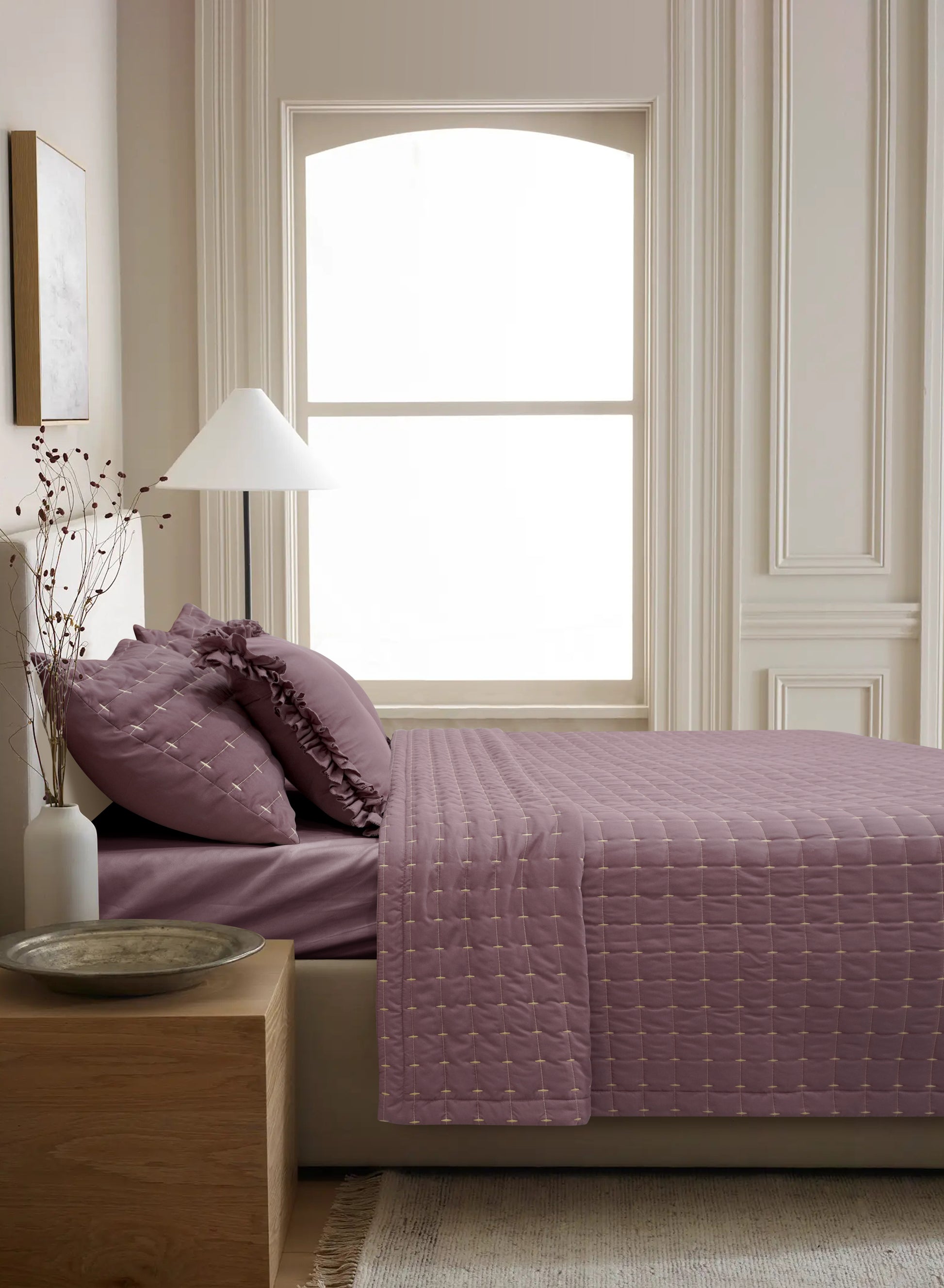 Home Crayons CloudTouch™ Comforter Set | All-Season | 33% Oversized | Includes 2 Pillow Covers & 2 Cushion Covers | Mulberry