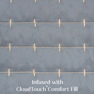 Home Crayons CloudTouch™ Comforter Set | All-Season | 33% Oversized | Includes 2 Pillow Covers & 2 Cushion Covers | Sage Blue