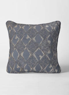 Flavia Jacquard Cushion Cover | Comet Blue (Pattern 2)