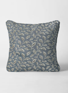 Flavia Jacquard Cushion Cover | Turkish Blue (Pattern 3)