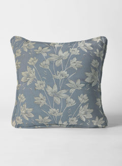 Flavia Jacquard Cushion Cover | Turkish Blue (Pattern 4)