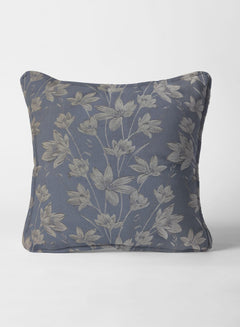 Flavia Jacquard Cushion Cover | Comet Blue (Pattern 4)