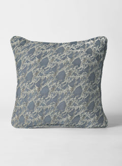 Flavia Jacquard Cushion Cover | Turkish Blue (Pattern 5)
