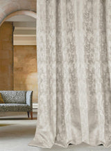 Venezia Room Darkening Curtains | Luxe Jacquard Texture | Off White | Set of 2 | Fully Customizable