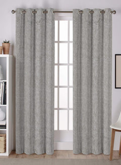 Lyon Cotton Room Darkening Curtains | Subtle Abstract Texture | Taupe Gray | Set of 2 | Fully Customizable