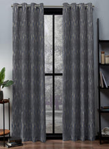 Flavia Jacquard Room Darkening Curtains | Elegant Diamond Weave | Comet Blue | Set of 2 | Fully Customizable