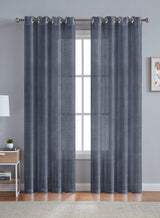 Venezia Sheer Curtains | Airy, Minimal & Elegant | Storm Gray | Set of 2 | Fully Customizable