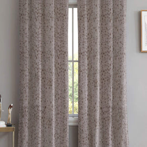 Elwana Jacquard Room Darkening Curtains | Brown | Set of 2 (Pattern 3)