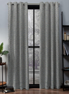 Flavia Jacquard Room Darkening Curtains | Intricate Leaf Design | Sea Green | Set of 2 | Fully Customizable
