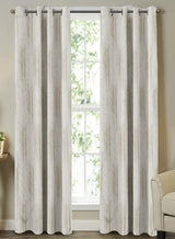 Farella Jacquard Room Darkening Curtains | Pale Brown | Set of 2 (Pattern 3)