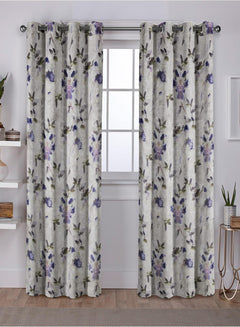 Solana Room Darkening Curtains | Elegant Floral Print | Lavender Blush | Set of 2 | Fully Customizable