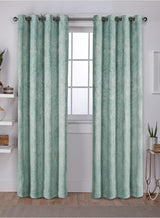 Solana Room Darkening Curtains | Elegant Minimal Print | Seafoam Green | Set of 2 | Fully Customizable